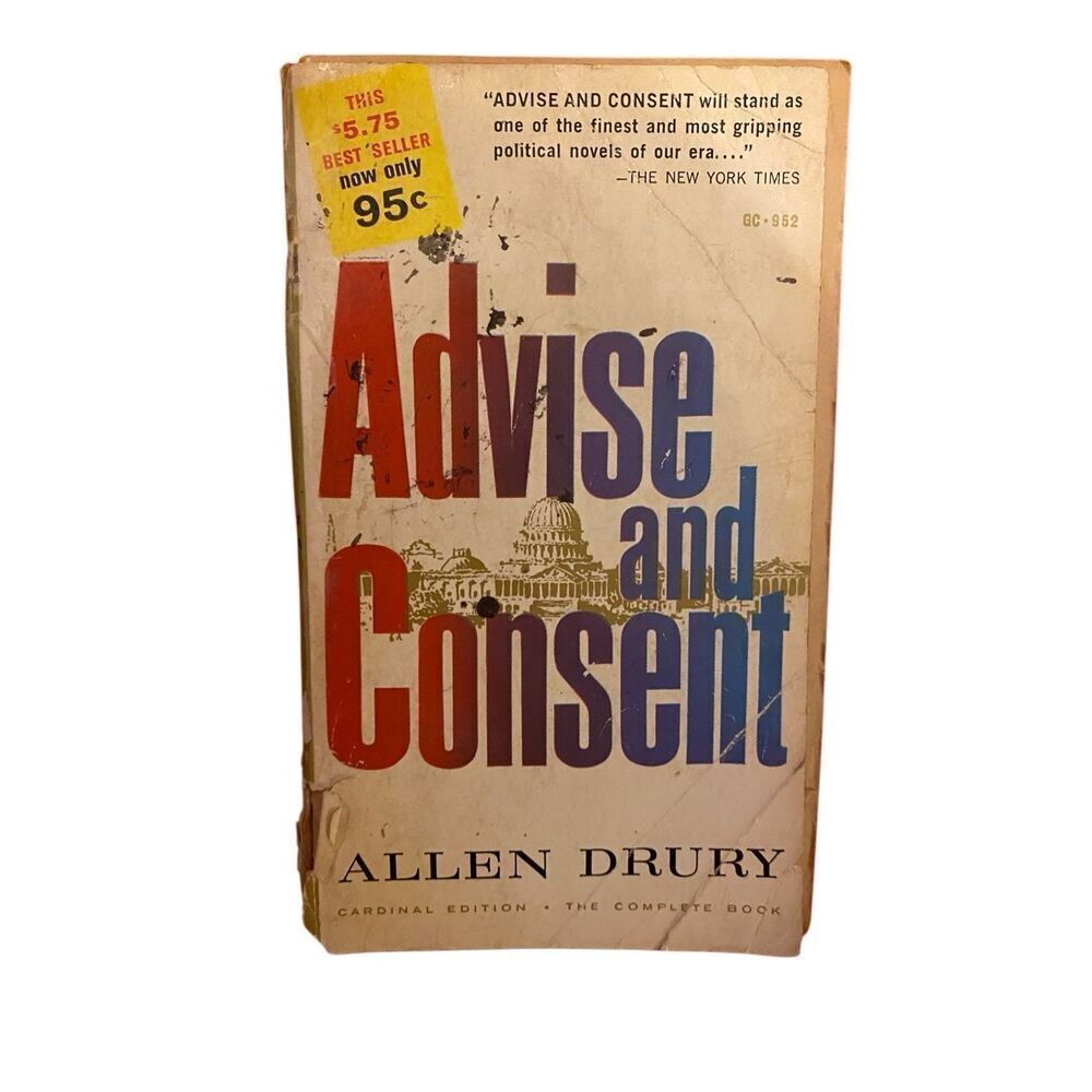 Advice And Consent by Allen Drury Paperback Book 1961